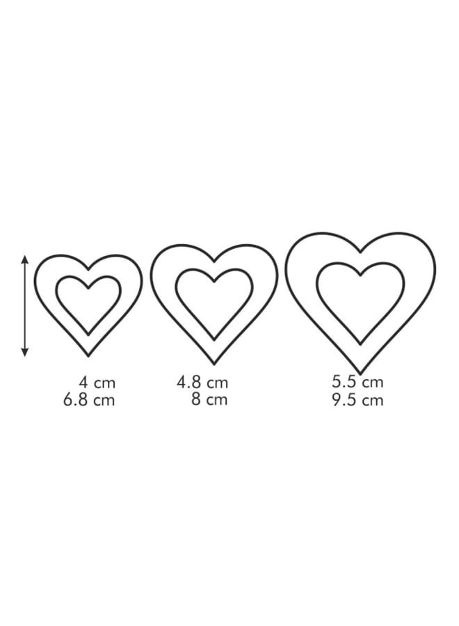 تسكوما قطاعة بسكويت 6 مقاسات على شكل قلب  "DELICIA" - Image 3